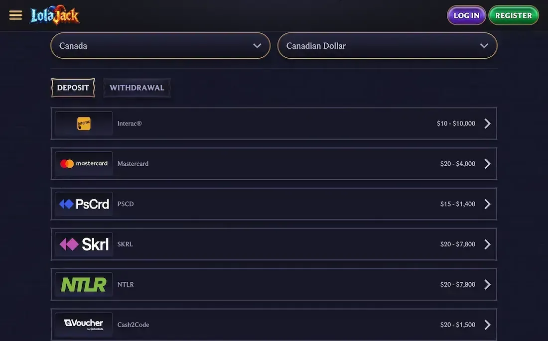 Lolajack Payments